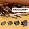 4 Pcs Leather Cutting Dies, Star Shape Alloy Steel Hollow