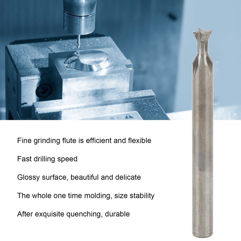 Dovetail End Mill Cutter High Hardness Alloy 5mm 4 Flutes