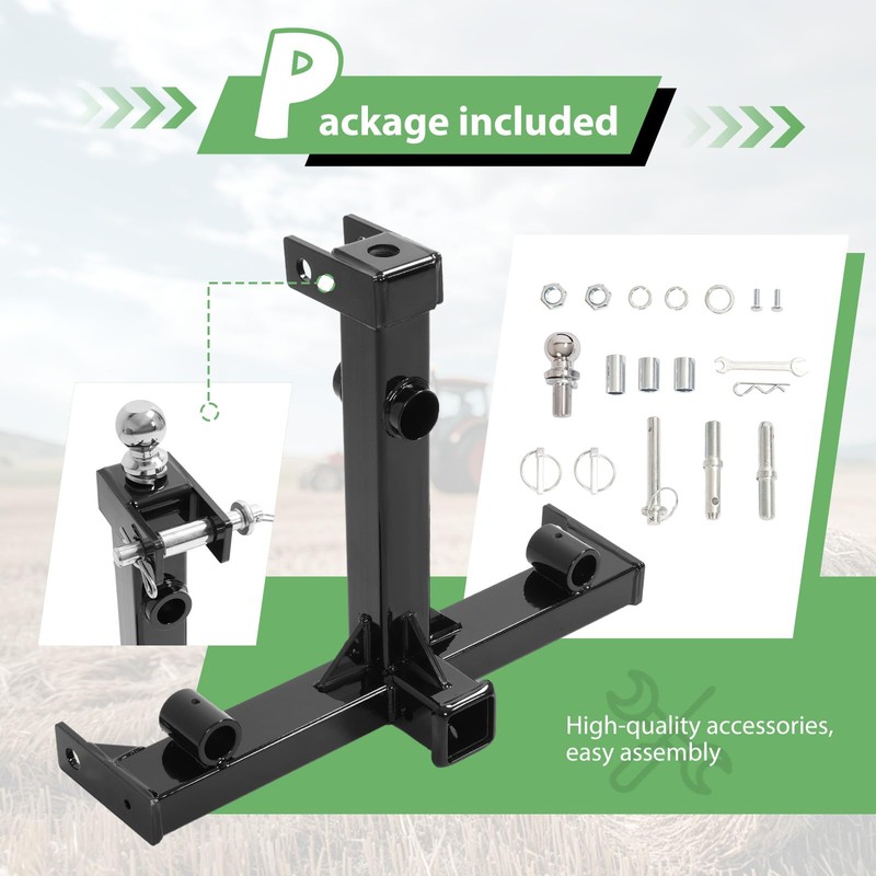Wutist 3 Point Hitch Adapter Compatible with All Category 1