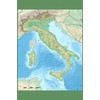 24x36 gallery poster, Topographic Map of Italy