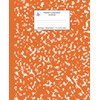 Marbled Composition Notebook: Pumpkin Marble Wide Ruled Paper Subject Book