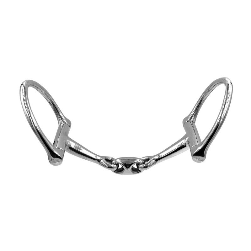Equine Smile ES0124 D-Ring D-Bit Double Broken Stainless Steel Bit