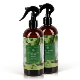 Abbey & Sullivan Linen Spray, Cucumber Aloe, Fabric Freshener and Fragrance Room Spray, Pack of 2, 16 oz