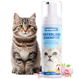 Cat Waterless Shampoo - No Rinse Formula for Quick Clean Between Baths, Hypoallergenic & Detangling, Reduce Itchy Skin Shedding & Odor Control,Vet-Recommended for Kittens/Senior Cats