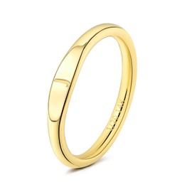 YURZA Gold Initial Rings for Women Non Tarnish Thumb Rings for Teen Girls 14K Gold plated for Women (J, 7)