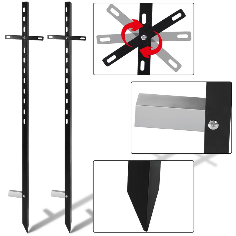 Gisafai 2 Pcs 46 Inches Yard Sign Stakes Heavy Duty