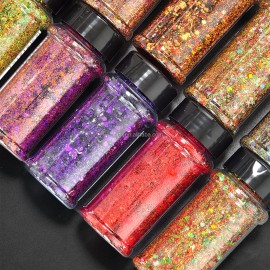 s 24 Colors Fall Glitter Confetti Thanksgiving Maple Leaves Party Decorations Scatter Sequins Christmas Glitter Setcolor: Set6-24 mix colors/Spring Glitter