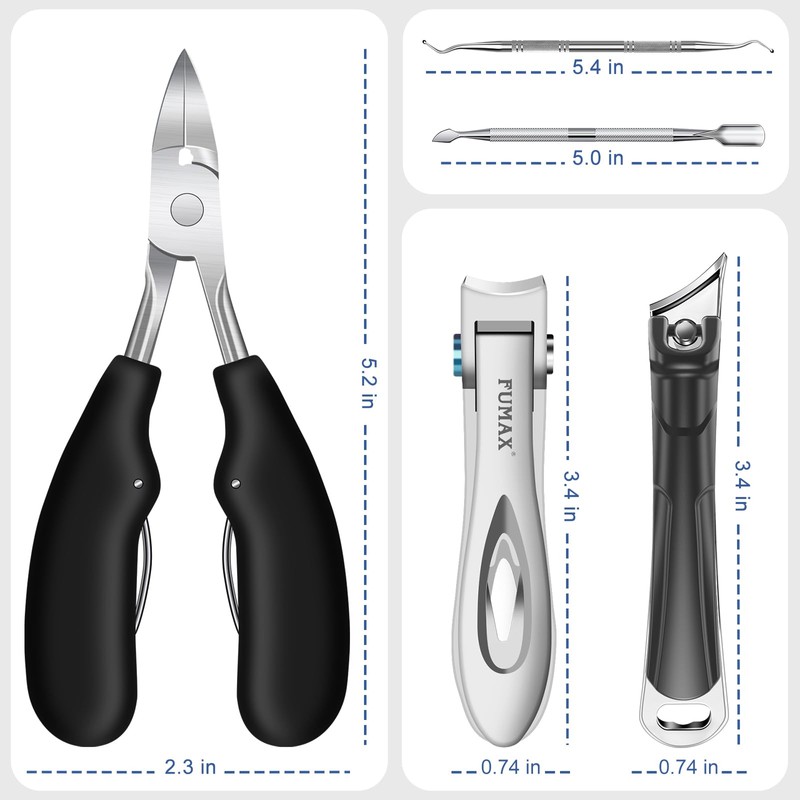 Toenail Clippers for Seniors Thick Toenails, Large Wide Opening Toe