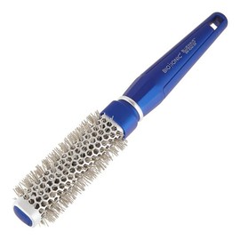 Bio Ionic BlueWave Round Brush Small, NanoIonic Conditioning Brush, Crimped Bristles for Added Tension, Soft Touch, Easy Grip Handle