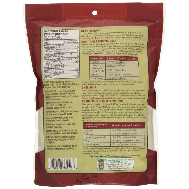 Bobs Red Mill Gluten Free All Purpose Baking Flour, 624