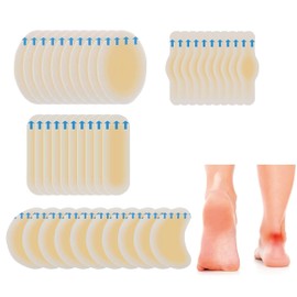 40 Pcs Blister Bandages for Feet, Invisible Hydrocolloid Bandages Hydrocolloid Patch, Waterproof bandages for Toes, Heel Blister Prevention (40)