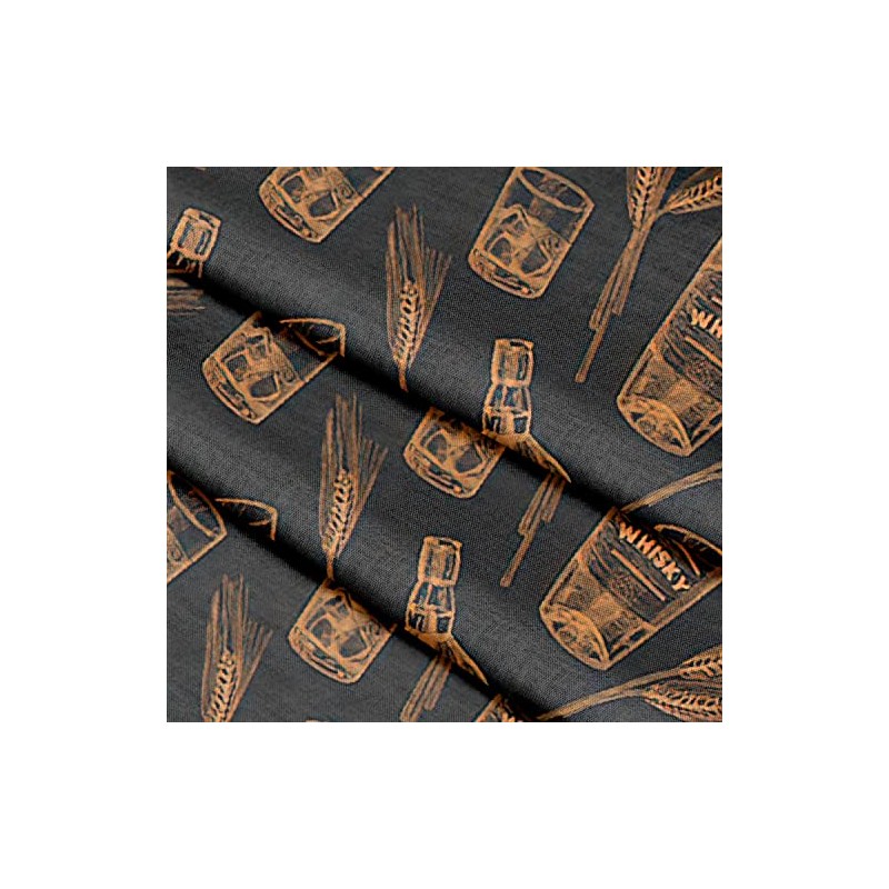 Xtremepads Whisky Pattern Pattern - Rectangle Oblong Linen Tablecloth, 60”