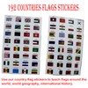 Taicols 384 Pcs World Flags Stickers, 192 Countries Waterproof PVC