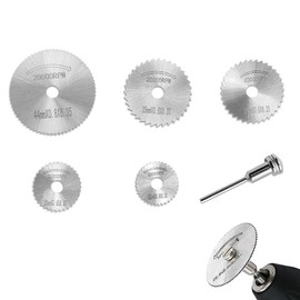 Portable Drill Saw Blades for Dremel Rotary Tool Cutting Discs Mandrel Saw Blades Cutting Discs with Straight Shank Mandrel for Wood Plastic Metal Stone (Silver)