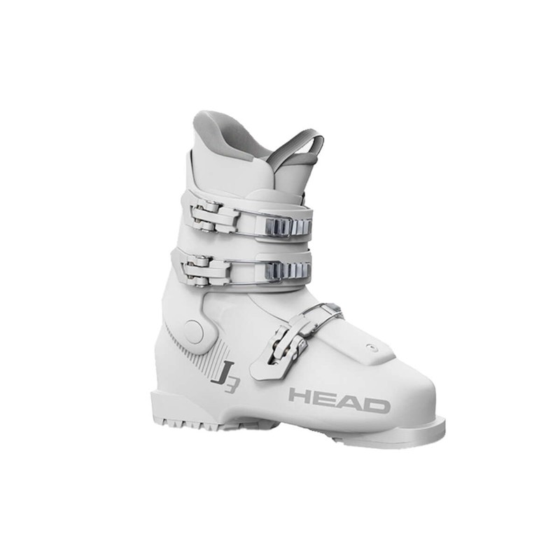 HEAD J 3 Junior Alpine Ski Boots, White/Gray, 25.5