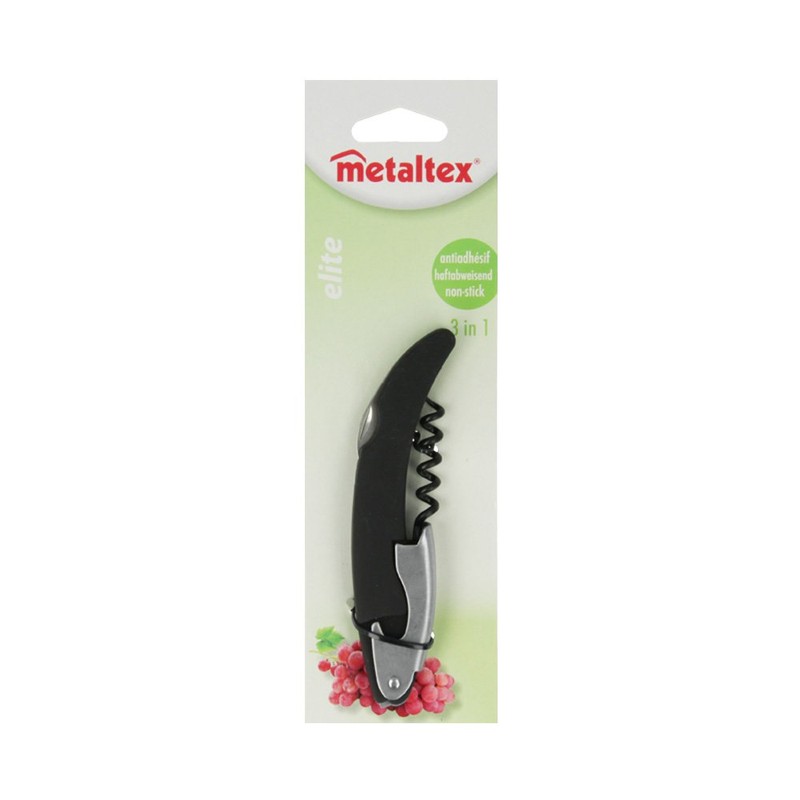 Metaltex Corkscrew Elite of Stainless Steel, Silver, 1.8 x 6.8