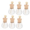 Ipetboom 6Pcs Car Bottles Diffusers with Wooden Lids Rotatable Essential