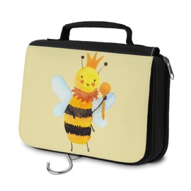 Parent-New Mr. & Mrs. Panda Toiletry Bag Bee King, yellow, Hand Drawn