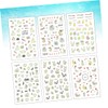 Baluue 2sets Nail Stickers Easter Bunny Durable Manicure Strips for