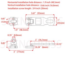 SHENGHUISS Boat Door Lock Latch Anti-Rattle Lockable Hold Down Clamp Latch Marine Grade 316 Stainless Steel with Screws (C-2 Pack)