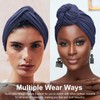 DRESHOW Hair Wrap for Women Ribbed Soft Turban Stretch Jersey