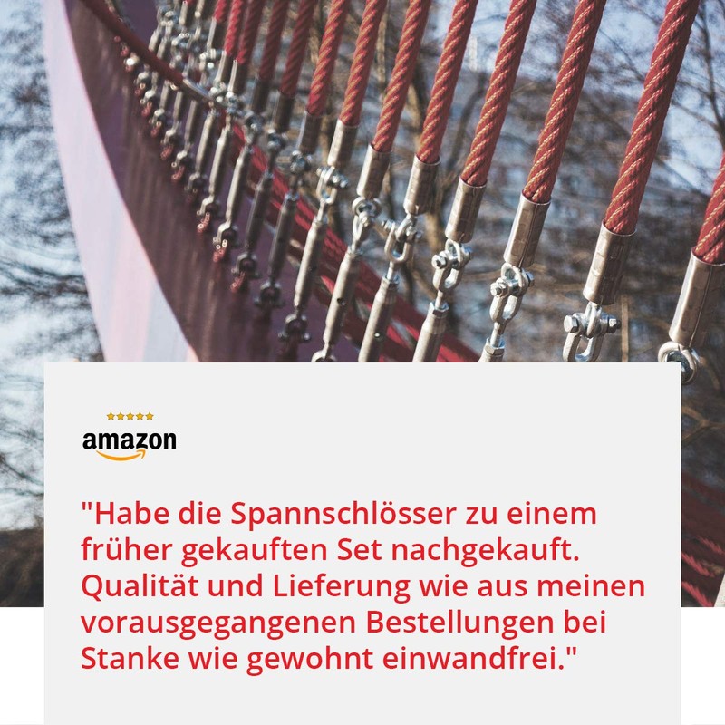 Seilwerk STANKE M6 Turnbuckle Eyelet Hook Galvanised Tensioner for Wire