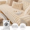 Thick Plush Faux Rabbit Fur Sofa Cover, Non-Slip Warm Soft