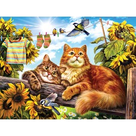 Buffalo Games - Nadia Strelkina - Summer Play - 750 Piece Jigsaw Puzzle for Adults Challenging Puzzle Perfect for Game Nights - Finished Puzzle Size is 24.00 x 18.00