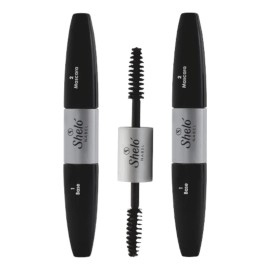 Rímel Dúo Negro Sheló Nabel Waterproof Alargador Voluminizador 11g