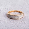 TJC Moissanite Band Ring In Yellow Gold Plated 925 Sterling