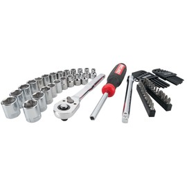 CRAFTSMAN VERSASTACK 63 Piece Mechanics Tool Set with Hard Case, 3/8 Inch Drive (CMMT45163)