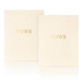 Awakened Creations Wedding Vow Books - 2x Vow Notebooks - 5.5"x 4.25" Pocket Sized Minimalist Vow Renewal Book with Gold Lettering Cover - Wedding Gift with Keepsake Box