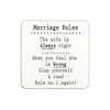 Marriage Rules Cork Coaster Novelty Gift Anniversary Wedding Engagement Funny