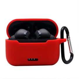 Claiol Silicone Case for TOZO NC2, Premium Shockproof Protective Case Cover with Keychain. (Red)