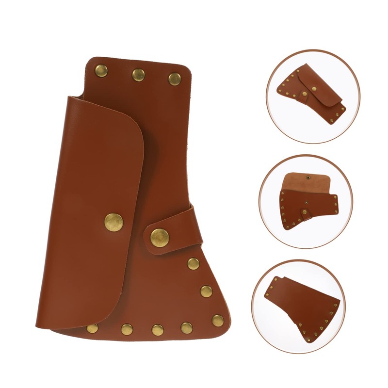 TOVINANNA Leather Cover for Firewood Chopping Axe Portable Hatchet Sleeve