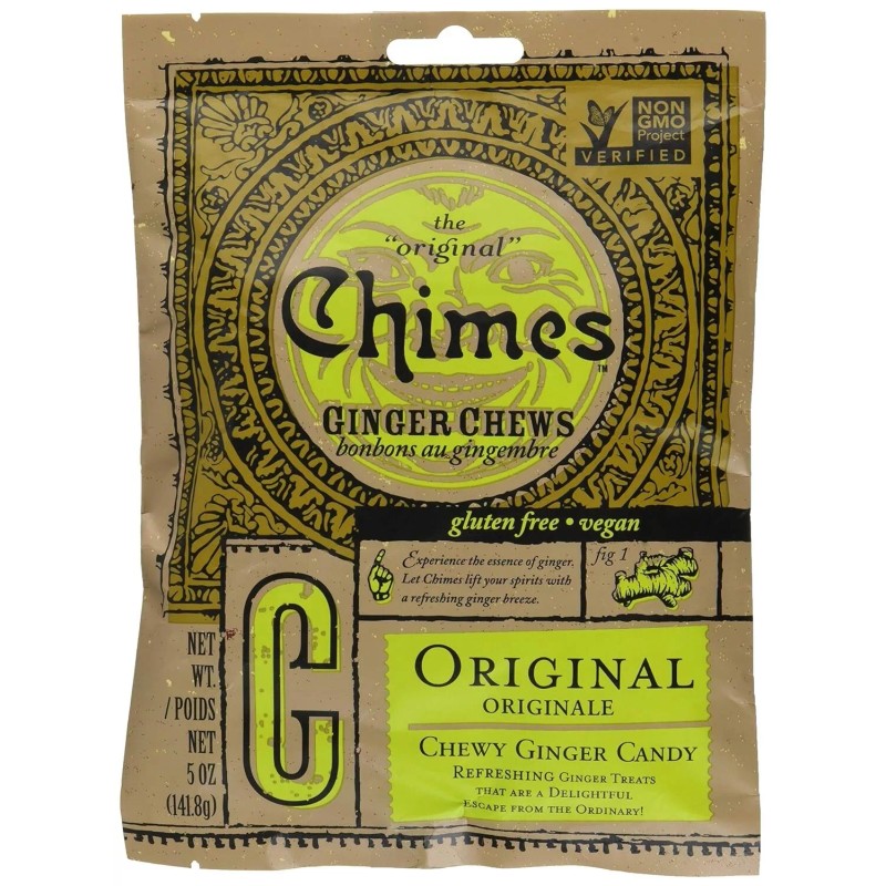 Chimes Ginger Chews Original 5 Ounce (Pack of 3)