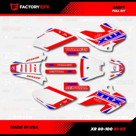 Factory EFX Red White & Blue Shift Racing Graphics kit fits 01-03 Honda XR80 Xr100 XR 80 100