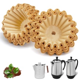 Paper Coffee Filters Compatible with Farberware Coffee Percolator, 100 Pcs Perforated Filter for Farberware 8/12 Cup, Coletti Bozeman 12 Cup, Elite Gourmet EC812, Cuisinart PRC-12N