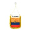 AZ FLAG Ecuador Mini Banner 6'' x 4'' - Ecuadorian Pennant 15 x 10 cm - Mini Banners 4x6 inch Suction Cup Hanger