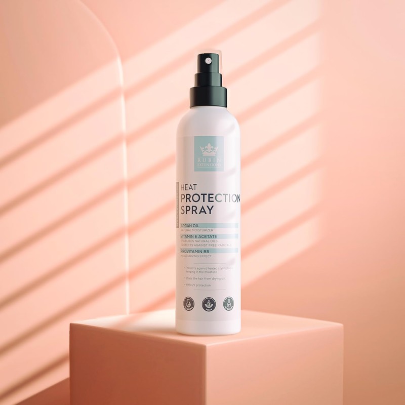 Rubin Extensions Hitzeschutzspray mit Arganöl und UV-Schutz – Haircare, Schutz