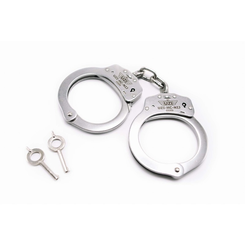 Uzi Handcuffs, NIJ approved professional police quality tactical chain, heavy