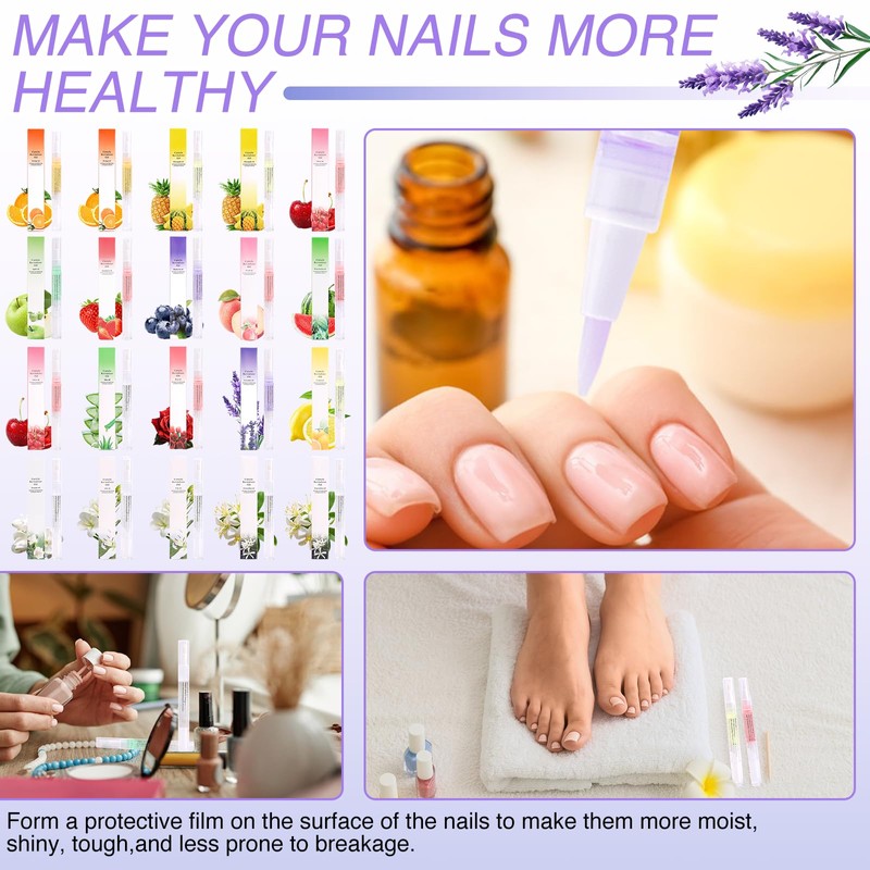 Ninnyi Nourishing Moisturizing Nail Growth Pens for Nails, 20Pcs Cuticle