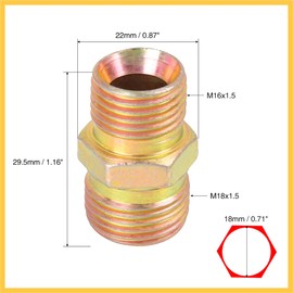 REPAIROCK 5/8'' to 11/16'' Male Thread Straight Iron Hose Pipe Fitting Connector for Car 5pcs Auto Replacement Parts