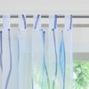 ESLIR Curtains with Tabs Transparent Tab-Top Curtain Waves Pattern Voile