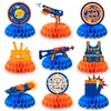 Dart Gun Party Honeycomb Centerpieces, 9 Pcs Dart War Gun