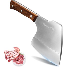 Meat Cleaver Knife Heavy Duty, 6'' Bone knife for Meat Cutting, Axe Bone Chopper Knife Bone Breaker Knife Stainless Steel Thicken Blade & Pear Wood Handle for Kitchen/Butchery/Outdoor/Men's Gift