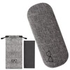 YOSE Glasses Case Hard Shell with Pouch and Cloth –
