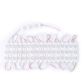 WAHADI 200 PCS DC12V Injection 3 LED Module Blue DIY Led Bulbs 1.32 W Waterproof Decorative Back Light for Letter Sign Advertising Signs with Tape Adhesive Backside (Blue)