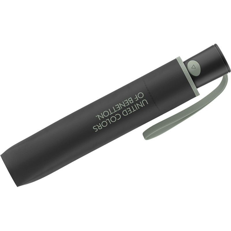 Benetton Mini AC Pocket Umbrella, Black-iceberg Green, Compact