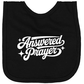 inktastic IVF Baby Announcement Prayer Quote Newborn Bib Black 45bed